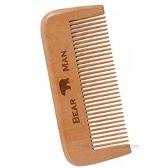 Beard and Mustache Comb Natural Wood Beard Maintenance Kit for Men's Hair Anti-Static Traditional Barber Style