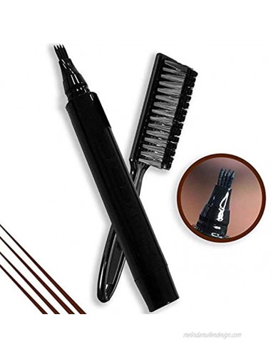 Beard Pen Beard Filler Pencil And Brush Beard Enhancer Waterproof Moustache Coloring Shaping Tools Black