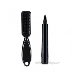 Beard Pen Beard Filler Pencil And Brush Beard Enhancer Waterproof Moustache Coloring Shaping Tools Dk Brown