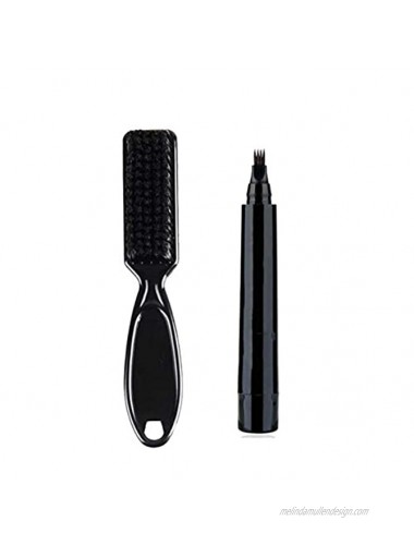 Beard Pen Beard Filler Pencil And Brush Beard Enhancer Waterproof Moustache Coloring Shaping Tools Black