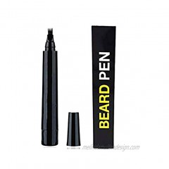Beard Pencil Filler for Men- Water Proof Sweat Proof Long Lasting Beard Pen with a Micro-Fork Tip Applicator Creates Natural Looking Beard BLACK