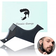 Classic George Beard Shaper with Two Barber Pencil. Inbuilt Comb for Perfect line up with Edging.Use with Beard Trimmer Barber Pencil or Razor to Style Your Beard and Facial Hair.Beard Shaping Tool