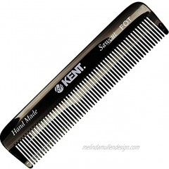 Kent A FOT Graphite Handmade All Fine Tooth Pocket Comb for Men Women and Kids Hair Comb Straightener for Everyday Grooming Styling Hair Mustache and Beard Saw Cut Hand Polished Made in England
