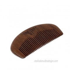 Long Face Gentleman Beard and Mustache Wood Comb Perfect for Balms and Oils Anti-Static Pocket Size for all types of Beards.