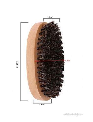 Natural Faux Boar Bristle Beard Brush Small Beard Comb Boars Hair Wood Comb for man Pearwood Works With All Beard Balms and Beard Oils Softening and Conditioning Itchy Beards