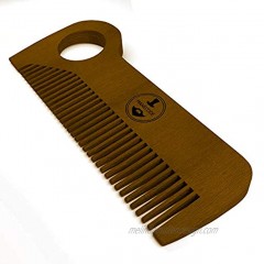 Wooden Beard Comb for Men Great Pocket Size Head Hair Mustache Premium Amoora Wood for Smooth Combing with Fine Teeth Perfect use with Balms and Oils