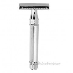 Edwin Jagger DE89Lbl Lined Detail Chrome Plated Double Edge Safety Razor by Edwin Jagger