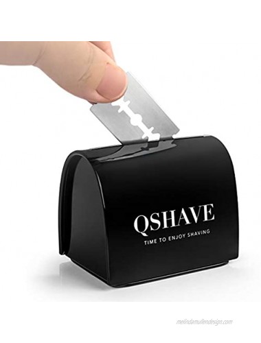 QSHAVE Blade Disposal Case Safe Storage Bank for Used Safety Razor Blades