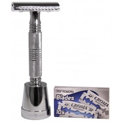 The Hoff Double Edge safty Razor Razor by Luxury Barber Best Wet Shaving Starter kit Gift Set for Men