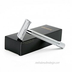WEISHI Chrome Long Handle Butterfly Open Double Edge Safety Reusable Razor