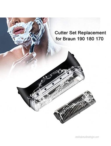 10B Foil & Cutter for Braun Cruzer 1000 2000 Series Shaver Head Set Replacement Part for Braun 180 190 1735 1775 5728 5729 170S