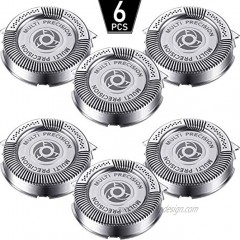 6 Pieces SH50 52 Shaver Replacement Heads Compatible with Norelco Series 5000 S5xxx AquaTouch S5xxx AquaTouch AT8xx AT7xx and PowerTouch PT8xx PT7xx 9 Blades