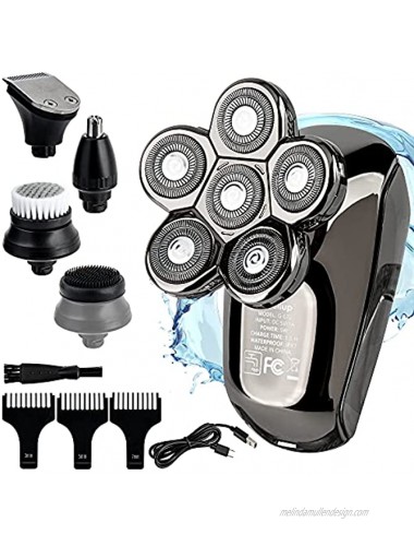 AidallsWellup Men’s 5-in-1 Electric Head Shaver for Bald Men Head Shaver for Men Anti-Pinch Ergonomic Design Cordless and Rechargeable.…