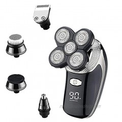 Botten Electric Shaver Razor for Men Bald Head Shaver Nose Hair Beard Trimmer 5 in 3 Grooming Kit Cordless and Waterproof Electric Rotary Shaver LED Display Quick USB Rechargeable