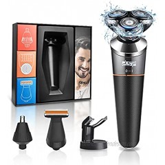 DSP Electric Razor for Men Electric Shaver Cordless Mens Grooming Kit Waterproof Rotary Shavers Nose Hair Trimmer USB Rechargeable Shaving Kit
