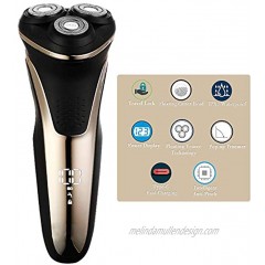 Electric Razor for Men Mens Electric Shavers Dry Wet Waterproof Rotary Facial Shaver Portable Face Shaver Cordless Travel USB Rechargeable with Beard Trimmer LED Display for Shaving