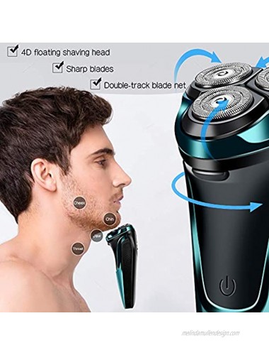 Electric Razor for Men Mens Rotary Electric Shaver with LCD Display USB Chargeable Cordless Floating Razor with Pop-up Beard Trimmer Painless Waterproof Wet Dry Shaver for Face Hair Beard Style