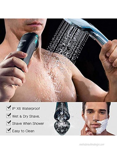 Electric Razor for Men Mens Rotary Electric Shaver with LCD Display USB Chargeable Cordless Floating Razor with Pop-up Beard Trimmer Painless Waterproof Wet Dry Shaver for Face Hair Beard Style
