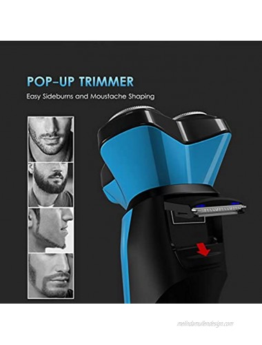 Electric Razor Rotary Shaver for Men Wet & Dry Electric Shaver with Beard Trimmer Rechargeable Waterproof LCD Display Men's 3D Rotary Shavers Electric Shaving Razors Cordless