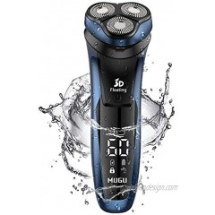 Electric Shaver MUGU Wet and Dry Rechargeable Cordless Mens Rotary Shavers with Pop-up Trimmer USB Charging