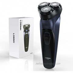 LOBINH Electric Razor for Men Rechargeable Electric Rotary Shaver Washable Shaving Head Wet & Dry Shaving Type-C 1.5 Hour Fast Charging 4D Floating Head PA168