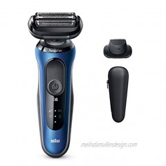 Braun Electric Razor for Men Series 6 6020s SensoFlex Electric Foil Shaver with Precision Beard Trimmer Rechargeable Wet & Dry Foil Shaver with Travel Case