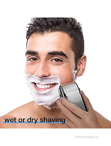 Men Aluminum Foil Shaver Wet and Dry USB Charging Design Shaving & Haircut in One Precision Mesh Design Waterproof Energy Saving LED Display Electric Shavers for Men-XH MJRY