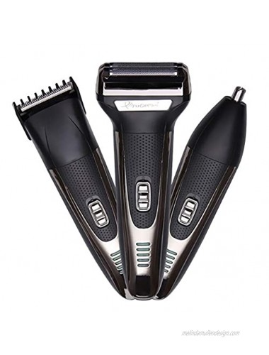 Men's Electric Foil Shavers Razor,3 in 1 Multi-Functional Electric Shaver,Hair Clippers And Also With Nose Trimmer Grooming Kit Cutter Head Waterproof Rechargeable LCD Display Travel Pouch Best Gift