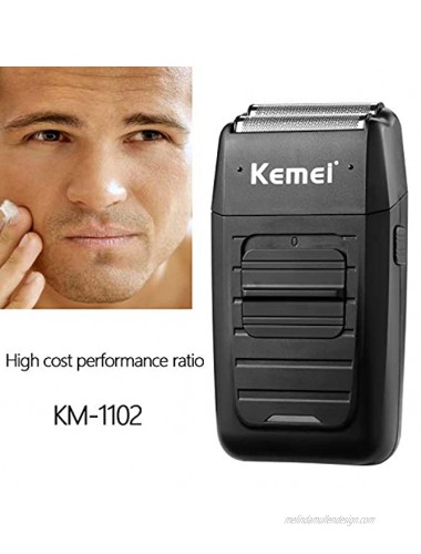 Professional Electric Razor for Men Face Care Multifunction KM-1102 Hair Shaver net Reciprocating Twin-Wire Razor Power Black