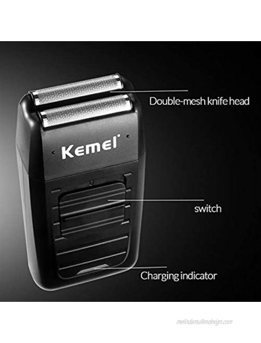 Professional Electric Razor for Men Face Care Multifunction KM-1102 Hair Shaver net Reciprocating Twin-Wire Razor Power Black