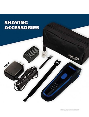 Wahl Groomsman Electric Shaver Rechargeable Wet Dry Waterproof Electric Razor for Cordless Men's Grooming Lithium Ion with Long Run Time & Quick Charge – Model 7063