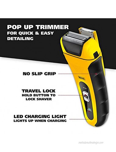 Wahl Lifeproof Lithium Ion Foil Shaver – Waterproof Rechargeable Electric Razor with Precision Trimmer for Men’s Beard Shaving Trimming & Grooming with Long Run Time & Quick Charge – Model 7061-100