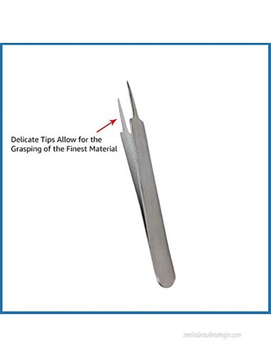 MedBlades Ingrown Hair Tweezers with Pointed Tip Stainless Steel Precision Splinter Removal For Men and Women Surgical Tweezers For Ingrown Hair Treatment