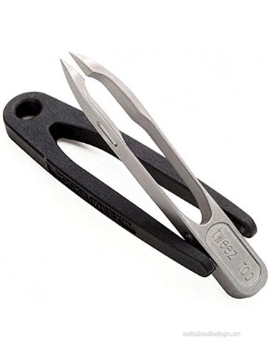 PockeTweez model 'tweez too' precise EDC stainless steel sliver splinter hair tick removal keychain slant tip