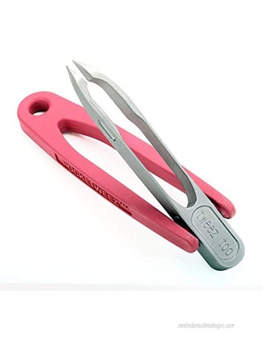 PockeTweez Model 'tweez Too' Precise EDC Stainless Steel Sliver Splinter Hair tick Removal Keychain Slant tip