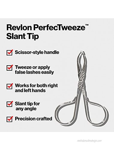 Revlon Perfectweeze Slant Tip Tweezer with Easy Scissor Handle