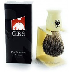 G.B.S Badger Hair Shaving Brush with Free Stand Compliments Any Razor and Shaving Soap | Craftsmanship at an Affordable Price – Effortless Glide Durable Professional