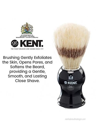 Kent VS60 Natural Badger Bristle Shaving Brush Shaving Kit for Men for Safety Razor Shaving Razors for Men. Perfect Lather Shaving Brush for Shave Cream Shaving Soap. Kent Luxury Shaving Since 1777