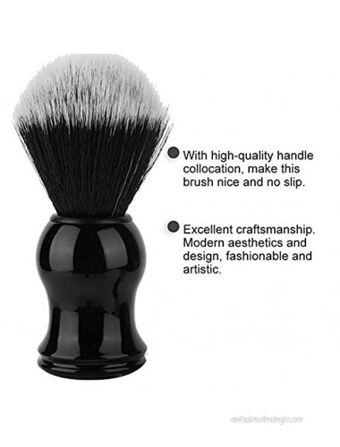 Portable Shaving Brush Men Surper Soft Brush Hair Delicate Handle Beard Shaving Brush Barber Salon ToolPure black nylon