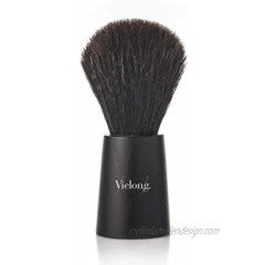 Vie-Long Nordik Horse Hair Shaving Brush Black Handle- Handcrafted for a Rich Foamy Lather with extensive Coverage and Minimal soap use. Made in Spain for Gifting Personal and Professional use.