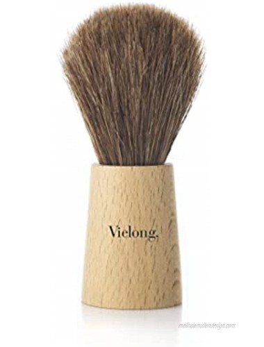 Vie-Long Nordik Shaving Brush Brown Horse- Handcrafted for a Rich Foamy Lather with extensive Coverage and Minimal soap use. Made in Spain for Gifting Personal and Professional use.