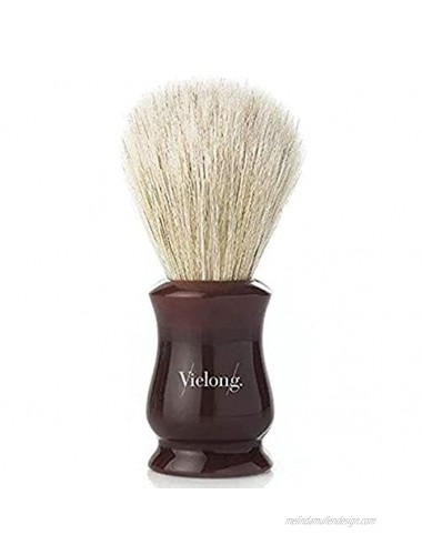 Vie-Long Vintage Tulip Horse Hair Shaving Brush Red Wood Handle