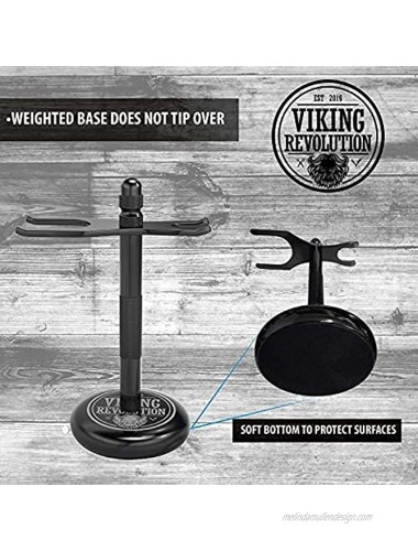 Black Safety Razor Stand Razor Holder and Shaving Brush Stand to Prolong the Life of Your Razor Weighted Bottom for Extra Stability