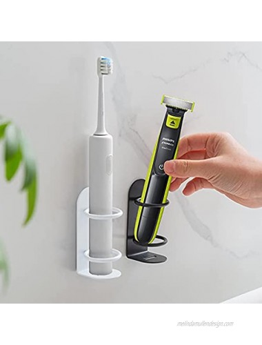 Men's Safety Razor Stand Wall-mounted Shaver Holder Shaving Brush Stand Kit Iron Electric Toothbrush Holder Compatible with Norelco QP2520 90 OneBlade