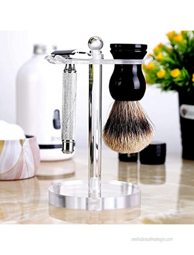 Shaving Brush Stand Razor Holder Handmade Acrylic Clear Shaver Hanger Assembly Prolong The Life of Your Shaving Brush