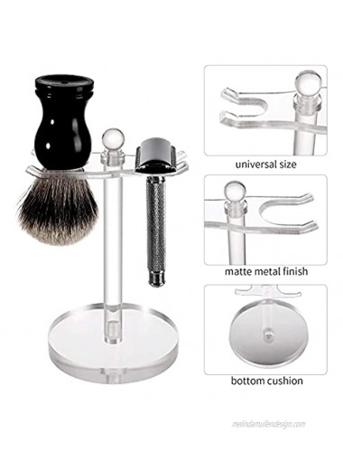 Shaving Brush Stand Razor Holder Handmade Acrylic Clear Shaver Hanger Assembly Prolong The Life of Your Shaving Brush