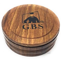 G.B.S Wood Shaving Mug Bowl With Lid 3.5 Diameter Shave Soap Clean With Cover. Enhance Your Wet Shave | A Hundred Percent Satisfaction.