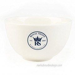RoyalShave Ceramic Shaving Bowl Mug for Shave Soaps! White