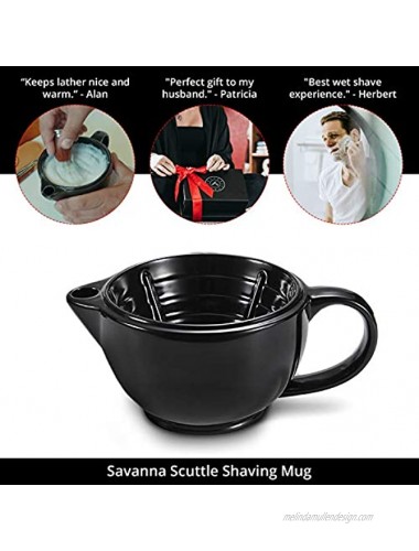 Savanna Shaving Scuttle Mug Porcelain Scuttle Shaving Mug Shaving Bowl That Keeps Your Lather Hot Creates Rich & Creamy Lather Handmade Pottery Shave Bowl Hot Shave At Home Daily Great Gift
