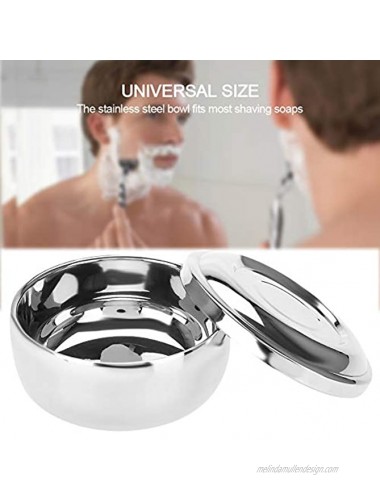 Shaving Soap Bowl Universal Men Stainless Steel Beard Shaving Soap Bowl Shaving Mug Container With a Mirror